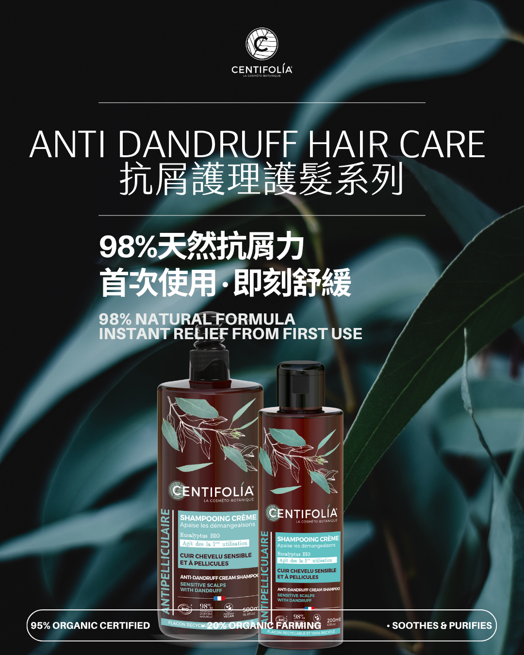 有機去頭皮潤髮洗髮水 - 敏感頭皮專用